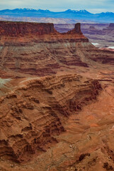 Erosion red rocks. Canyonlands National Park is in Utah near Moab, US