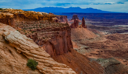 Fototapeta na wymiar Erosion red rocks. Canyonlands National Park is in Utah near Moab, US