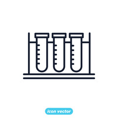 Chemistry flask. test tube icon. Science element symbol template for graphic and web design collection logo vector illustration