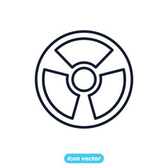 radiation biohazard icons. Science element symbol template for graphic and web design collection logo vector illustration