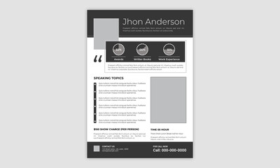 Speaker One Sheet Template