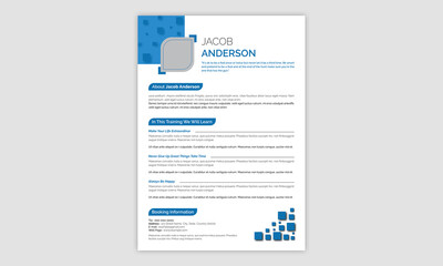 Speaker One Sheet Template