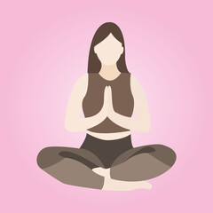 Obraz na płótnie Canvas yoga vector illustration