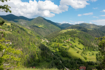 Naklejka na ściany i meble Panorama of serbian mountains
