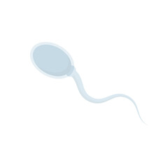 Spermatozoon sperm icon isolated on white background. Concept male
ejaculation. Flat cartoon style. Vector illustration.
