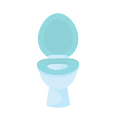 Toilet bowl, icon isolated. Concept wc. Cartoon flat design. Vector illustration.