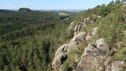 Sächsische Schweiz Wanderung in Gebirge