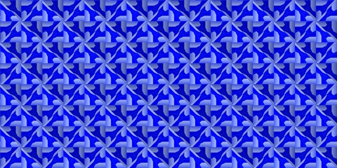 multicolor pattern with symmetric geometric ornament.