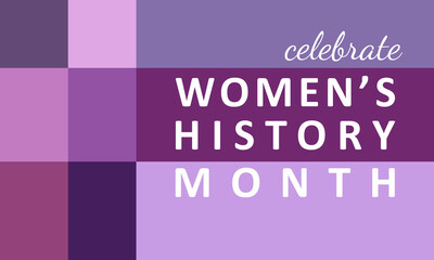 Women's History Month - card, poster, template, background  - 416964321