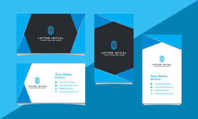 Modern, Creative and Clean Design Vector Business Card Template. Vertical and Horizontal Template Collection