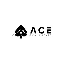 Ace Real Estate Logo Design Vector