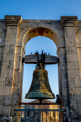 Fototapeta premium Church clock, Noto, Sicily (Italy). 31.07.2018