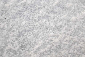 Icy flakes close-up as background.Frozen snow as background.