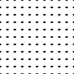 Square seamless background pattern from black potatoes symbols. The pattern is evenly filled. Vector illustration on white background