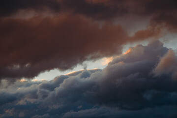 abstract and colorful storm clouds
