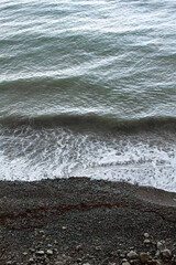 The sea line near the shore