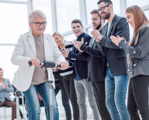 Business people take a break in the mordern office
