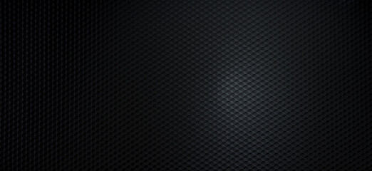 Black hexagonal panoramic background. You can use it for banners