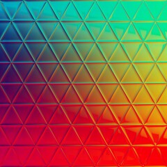 Fototapeta na wymiar Abstract Triangles distorted wallpaper in multiple gradient reflective metallic colors. Ideal for background and textures, printing etc.
