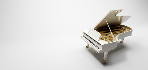 Classic grand piano keyboard © Photocreo Bednarek
