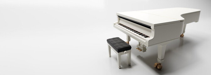 Classic grand piano keyboard