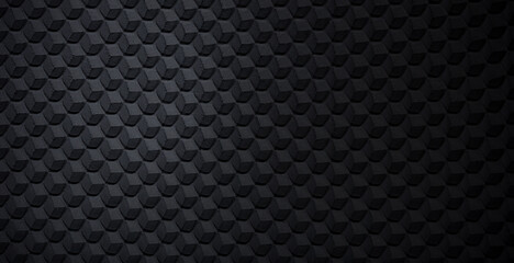 Black cubic panoramic background. You can use it for banners