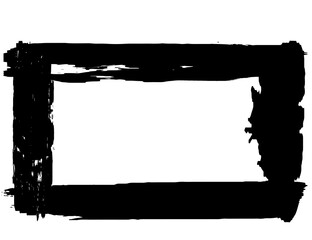 Grunge style frames black on white background