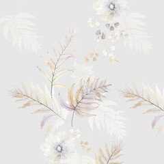 Flowers watercolor illustration.Manual composition.Big Set watercolor elements，Design for textile, wallpapers，Element for design,Greeting card