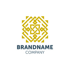 Ornamental logo design with geometry