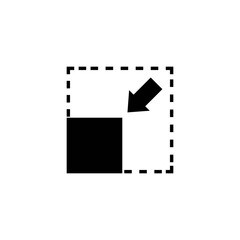 Exit full screen icon, Minimize symbol, Resize windows. Reduce sign. Simple interface concept. Vector EPS 10