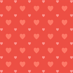 Pink and red heart seamless pattern