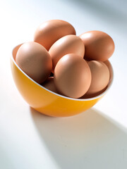 Group of unckoked eggs