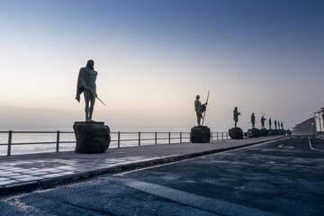Statues of the Menceyes Guanches Kings in Candelaria, Tenerife, Spain