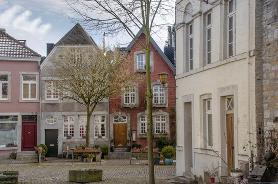 historischer Ortskern von  Kornelim&uuml;nster.Eine Ortschaft an der Inde im M&uuml;nsterl&auml;ndchen und s&uuml;d&ouml;stlicher Stadtteil von Aachen