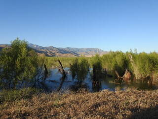 The beautiful scenery of Lake Isabella in the Sierra Nevada Mountains, Kern County, California.