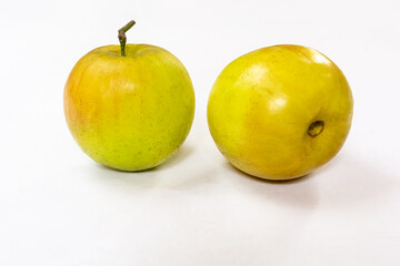 Fresh and ripe indian Jujube fruits on white isolated background.