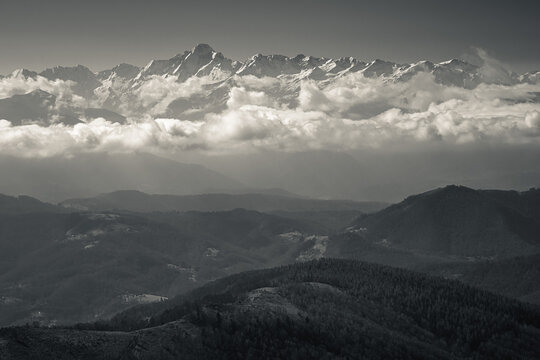 clouds over the Pyrenees mountains in Ariege France © Marc Andreu