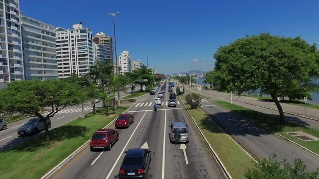Orla de Florianopolis, Brasil, Brazil Drone