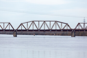 Рailway bridge on the Rione river, Poti city