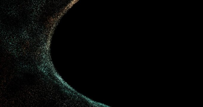 Cloud dots particles background with copyspace. Abstract minimal animation backdrop