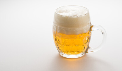 premium czech beer lager on white