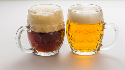 premium czech beer lager on white