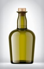 Color Glass Bottle on background. 