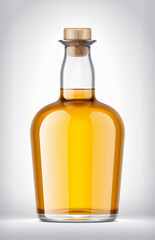 Glass Bottle on background. 