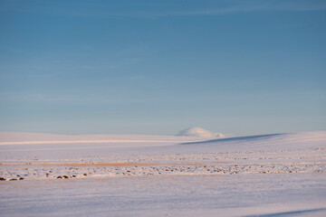 snow covered mountains