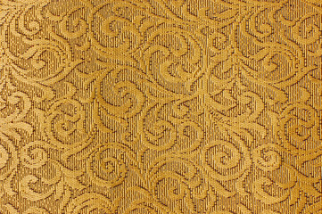 Yellow fabric with black pattern