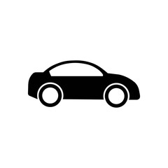 Car flat line icon on white background. Side, vehicle, automobile sign. Transport concept. Trendy flat outline design illustration, used for topics like logo, travel, traffic, app, web. Vector EPS 10