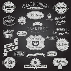 Fototapeta premium Set Vintage Bakery Badges Labels Logo