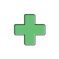 clinic icon, hospital icon vector cross dsign