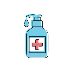 Hygiene hand icon vector. Washing hand.  bottle spray icon 